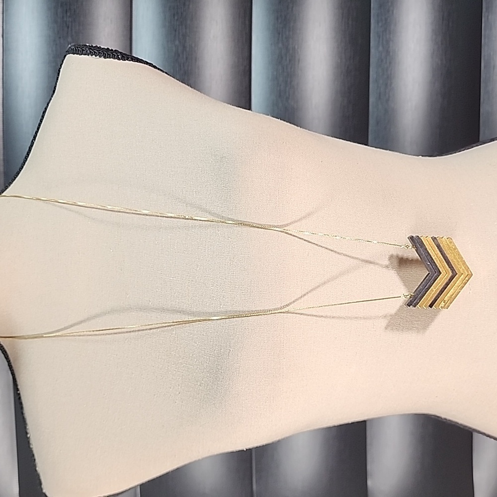 Madewell Arrowstack Adjustable Two Tone Necklace,… - image 3